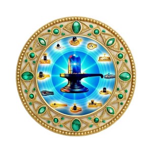 Shiva Linga Fridge Magnet Wooden | Glossy Sublimation Print | 4x4 Inch | Strong Magnet Back | Decorative Magnet for Fridge, Almirah & Temple Decor (F23785)