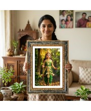 Trirupati Balajii Decorative Photo Frame With White Mount | Premium Wall & Tabletop Picture Frame | Home, Office & Temple Decoration | 12x16 Inch (Pack Of 1) (F31199)
