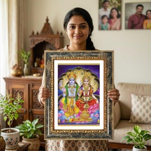 Rama Sita Decorative Photo Frame With White Mount | Premium Wall & Tabletop Picture Frame | Home, Office & Temple Decoration | 8x12 Inch (Pack Of 1) (F33124) Rama Sita Decorative Photo Frame With White Mount | Premium Wall & Tabletop Picture Frame | Home, Office & Temple Decoration | 8x12 Inch (Pack Of 1) (F33124)