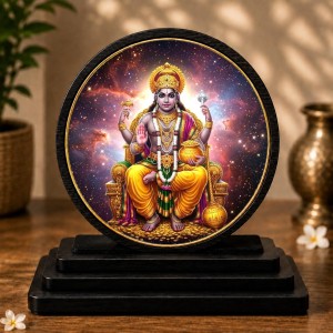 Car Dashboard Wooden Lord Kubera Showpiece | 4 X 4.5 Inch Sublimation Printed Decorative Stand | 4 Mm MDF | Home Decor | Made in India (F33486) Car Dashboard Wooden Lord Kubera Showpiece | 4 X 4.5 Inch Sublimation Printed Decorative Stand | 4 Mm MDF | Home Decor | Made in India (F33486)