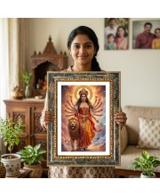Mother Teresa Decorative Photo Frame With White Mount | Premium Wall & Tabletop Picture Frame | Home, Office & Temple Decoration | 12x16 Inch (Pack Of 1) (F33143)