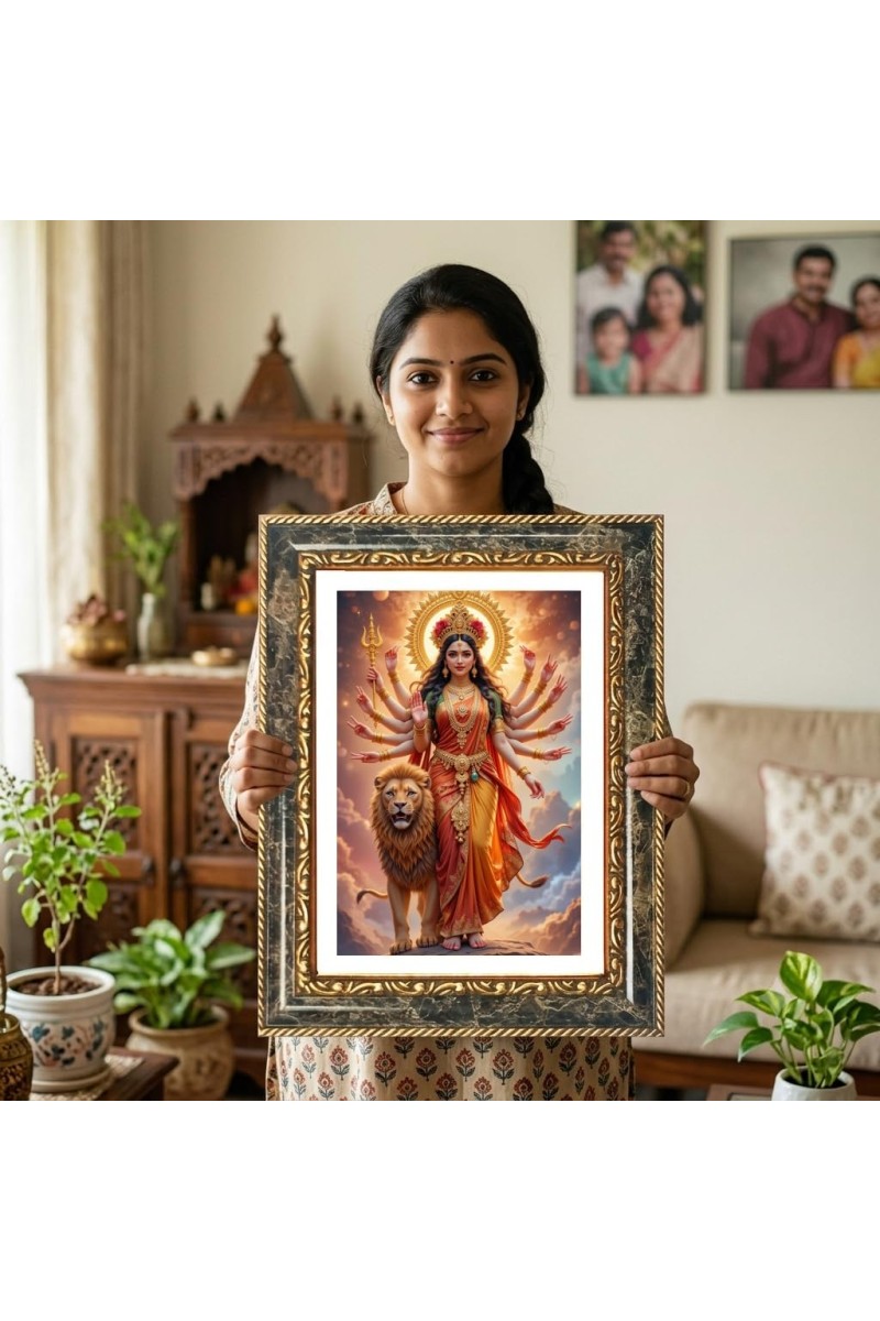 Mother Teresa Decorative Photo Frame With White Mount | Premium Wall & Tabletop Picture Frame | Home, Office & Temple Decoration | 12x16 Inch (Pack Of 1) (F33143)