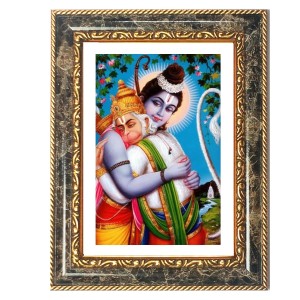 Ganeshaa And Krishna Decorative Photo Frame With White Mount | Premium Wall & Tabletop Picture Frame | Home, Office & Temple Decoration | 10x14 Inch (Pack Of 1) (F33119)