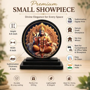 Car Dashboard Wooden Lord Hanuman Showpiece | 4 X 4.5 Inch Sublimation Printed Decorative Stand | 4 Mm MDF | Home Decor | Made in India (F33662) Car Dashboard Wooden Lord Hanuman Showpiece | 4 X 4.5 Inch Sublimation Printed Decorative Stand | 4 Mm MDF | Home Decor | Made in India (F33662)