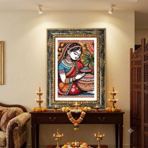 Murugann Decorative Photo Frame With White Mount | Premium Wall & Tabletop Picture Frame | Home, Office & Temple Decoration | 12x16 Inch (Pack Of 1) (F33172)