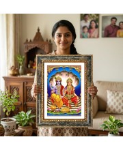 Ram Darbar Decorative Photo Frame With White Mount | Premium Wall & Tabletop Picture Frame | Home, Office & Temple Decoration | 8x12 Inch (Pack Of 1) (F31418)