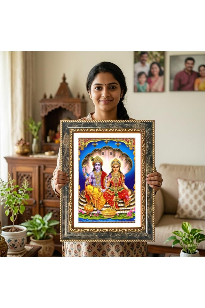 Ram Darbar Decorative Photo Frame With White Mount | Premium Wall & Tabletop Picture Frame | Home, Office & Temple Decoration | 8x12 Inch (Pack Of 1) (F31418)
