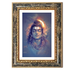 Lord Shiva Decorative Photo Frame With White Mount | Premium Wall & Tabletop Picture Frame | Home, Office & Temple Decoration | 10x14 Inch (Pack Of 1) (F33024) Lord Shiva Decorative Photo Frame With White Mount | Premium Wall & Tabletop Picture Frame | Home, Office & Temple Decoration | 10x14 Inch (Pack Of 1) (F33024)