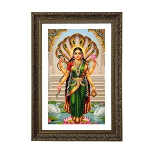 Goddess Manasha Devi Big Photo Frame - 20x28 Inches For Home,Temple & Office Decoration (F11006)