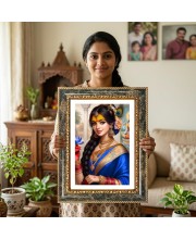 Radhaa Decorative Photo Frame With White Mount | Premium Wall & Tabletop Picture Frame | Home, Office & Temple Decoration | 8x12 Inch (Pack Of 1) (F32583)