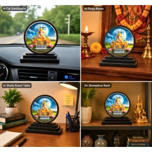 Car Dashboard Wooden Lord Ganeshaa Showpiece | 4 X 4.5 Inch Sublimation Printed Decorative Stand | 4 Mm MDF | Home Decor | Made in India (F33415) Car Dashboard Wooden Lord Ganeshaa Showpiece | 4 X 4.5 Inch Sublimation Printed Decorative Stand | 4 Mm MDF | Home Decor | Made in India (F33415)