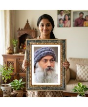 Spiritual Philosopher And Mystic Osho Decorative Photo Frame With White Mount | Premium Wall & Tabletop Picture Frame | Home, Office & Temple Decoration | 10x14 Inch (Pack Of 1) (F31276)