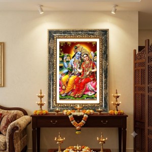 Radhaa Krishna Decorative Photo Frame With White Mount | Premium Wall & Tabletop Picture Frame | Home, Office & Temple Decoration | 8x12 Inch (Pack Of 1) (F31340) Radhaa Krishna Decorative Photo Frame With White Mount | Premium Wall & Tabletop Picture Frame | Home, Office & Temple Decoration | 8x12 Inch (Pack Of 1) (F31340)