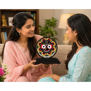 Car Dashboard Wooden Lord Jagannath Showpiece | 4 X 4.5 Inch Sublimation Printed Decorative Stand | 4 Mm MDF | Home Decor | Made in India (F33399) Car Dashboard Wooden Lord Jagannath Showpiece | 4 X 4.5 Inch Sublimation Printed Decorative Stand | 4 Mm MDF | Home Decor | Made in India (F33399)