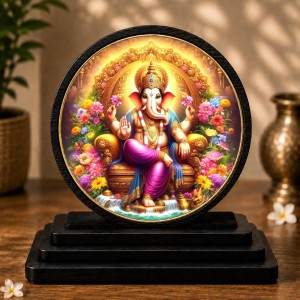 Car Dashboard Wooden Lord Ganeshaa Showpiece | 4 X 4.5 Inch Sublimation Printed Decorative Stand | 4 Mm MDF | Home Decor | Made in India (F33303) Car Dashboard Wooden Lord Ganeshaa Showpiece | 4 X 4.5 Inch Sublimation Printed Decorative Stand | 4 Mm MDF | Home Decor | Made in India (F33303)