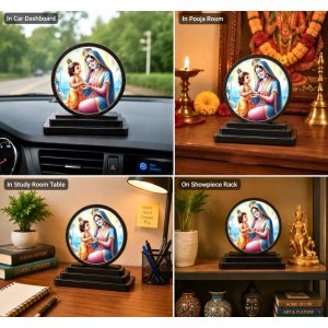 Car Dashboard Wooden Yashoda Maiya & Bal Krishna Showpiece | 4 X 4.5 Inch Sublimation Printed Decorative Stand | 4 Mm MDF | Home Decor | Made in India (F33305) Car Dashboard Wooden Yashoda Maiya & Bal Krishna Showpiece | 4 X 4.5 Inch Sublimation Printed Decorative Stand | 4 Mm MDF | Home Decor | Made in India (F33305)