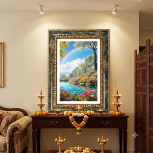 Mountain Lake Wall Art Decorative Photo Frame With White Mount | Premium Wall & Tabletop Picture Frame | Home, Office & Temple Decoration | 10x14 Inch (Pack Of 1) (F31394) Mountain Lake Wall Art Decorative Photo Frame With White Mount | Premium Wall & Tabletop Picture Frame | Home, Office & Temple Decoration | 10x14 Inch (Pack Of 1) (F31394)