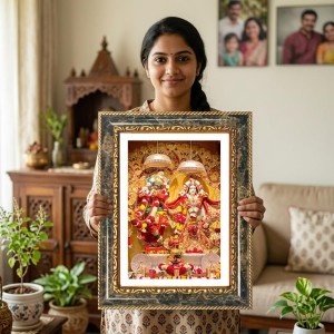 Radhaa Krishna Decorative Photo Frame With White Mount | Premium Wall & Tabletop Picture Frame | Home, Office & Temple Decoration | 8x12 Inch (Pack Of 1) (F32405) Radhaa Krishna Decorative Photo Frame With White Mount | Premium Wall & Tabletop Picture Frame | Home, Office & Temple Decoration | 8x12 Inch (Pack Of 1) (F32405)