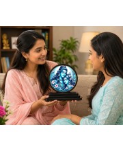 Car Dashboard Wooden Lord Shiva and Parvati Showpiece | 4 X 4.5 Inch Sublimation Printed Decorative Stand | 4 Mm MDF | Home Decor | Made in India (F33386)