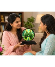 Car Dashboard Wooden Parrot Pair Showpiece | 4 X 4.5 Inch Sublimation Printed Decorative Stand | 4 Mm MDF | Home Decor | Made in India (F33384)