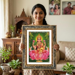 Parrot Decorative Photo Frame With White Mount | Premium Wall & Tabletop Picture Frame | Home, Office & Temple Decoration | 12x16 Inch (Pack Of 1) (F31335)