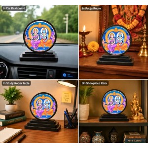 Car Dashboard Wooden Shri Lakshmi Narayan Showpiece | 4 X 4.5 Inch Sublimation Printed Decorative Stand | 4 Mm MDF | Home Decor | Made in India (F33562) Car Dashboard Wooden Shri Lakshmi Narayan Showpiece | 4 X 4.5 Inch Sublimation Printed Decorative Stand | 4 Mm MDF | Home Decor | Made in India (F33562)