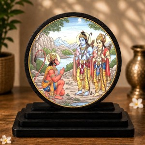 Car Dashboard Wooden Lord Ram, Lakshman & Hanuman Showpiece | 4 X 4.5 Inch Sublimation Printed Decorative Stand | 4 Mm MDF | Home Decor | Made in India (F33580) Car Dashboard Wooden Lord Ram, Lakshman & Hanuman Showpiece | 4 X 4.5 Inch Sublimation Printed Decorative Stand | 4 Mm MDF | Home Decor | Made in India (F33580)