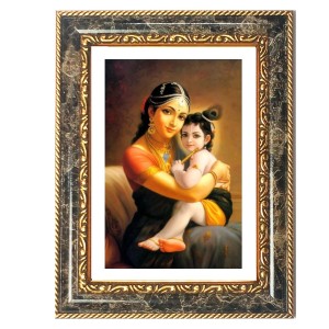 Yashoda Krishna Decorative Photo Frame With White Mount | Premium Wall & Tabletop Picture Frame | Home, Office & Temple Decoration | 10x14 Inch (Pack Of 1) (F33105) Yashoda Krishna Decorative Photo Frame With White Mount | Premium Wall & Tabletop Picture Frame | Home, Office & Temple Decoration | 10x14 Inch (Pack Of 1) (F33105)