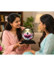 Car Dashboard Wooden Lord Shiva Lingam Showpiece | 4 X 4.5 Inch Sublimation Printed Decorative Stand | 4 Mm MDF | Home Decor | Made in India (F33336)