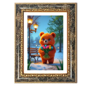 Orange Teddy Bear Decorative Photo Frame With White Mount | Premium Wall & Tabletop Picture Frame | Home, Office & Temple Decoration | 8x12 Inch (Pack Of 1) (F32473) Orange Teddy Bear Decorative Photo Frame With White Mount | Premium Wall & Tabletop Picture Frame | Home, Office & Temple Decoration | 8x12 Inch (Pack Of 1) (F32473)