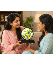 Car Dashboard Wooden Small Yellow Bird Showpiece | 4 X 4.5 Inch Sublimation Printed Decorative Stand | 4 Mm MDF | Home Decor | Made in India (F33513)