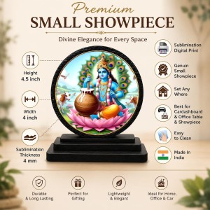 Car Dashboard Wooden Lord Krishna Showpiece | 4 X 4.5 Inch Sublimation Printed Decorative Stand | 4 Mm MDF | Home Decor | Made in India (F33286) Car Dashboard Wooden Lord Krishna Showpiece | 4 X 4.5 Inch Sublimation Printed Decorative Stand | 4 Mm MDF | Home Decor | Made in India (F33286)