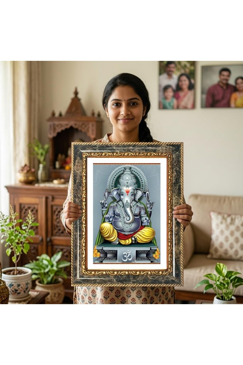 Radhaa Krishna Decorative Photo Frame With White Mount | Premium Wall & Tabletop Picture Frame | Home, Office & Temple Decoration | 12x16 Inch (Pack Of 1) (F33026)