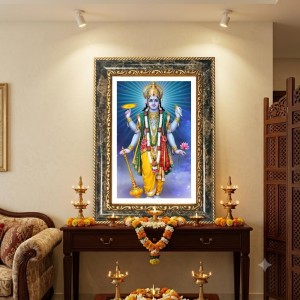 Vishnu Decorative Photo Frame With White Mount | Premium Wall & Tabletop Picture Frame | Home, Office & Temple Decoration | 8x12 Inch (Pack Of 1) (F32610) Vishnu Decorative Photo Frame With White Mount | Premium Wall & Tabletop Picture Frame | Home, Office & Temple Decoration | 8x12 Inch (Pack Of 1) (F32610)