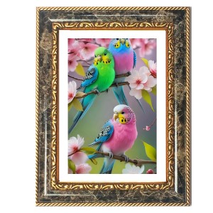 Parakeets Decorative Photo Frame With White Mount | Premium Wall & Tabletop Picture Frame | Home, Office & Temple Decoration | 10x14 Inch (Pack Of 1) (F32384) Parakeets Decorative Photo Frame With White Mount | Premium Wall & Tabletop Picture Frame | Home, Office & Temple Decoration | 10x14 Inch (Pack Of 1) (F32384)