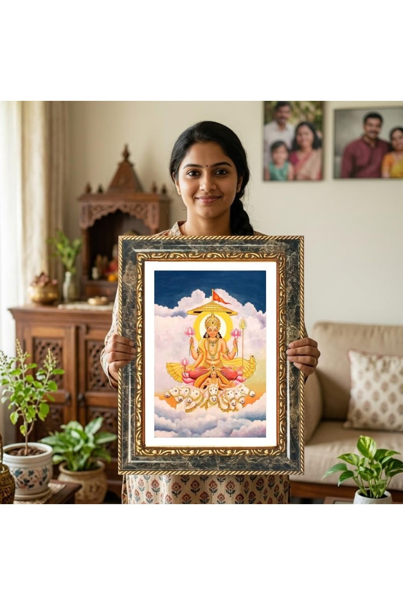 Mitra Decorative Photo Frame With White Mount | Premium Wall & Tabletop Picture Frame | Home, Office & Temple Decoration | 10x14 Inch (Pack Of 1) (F33069)