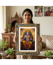 Rama Decorative Photo Frame With White Mount | Premium Wall & Tabletop Picture Frame | Home, Office & Temple Decoration | 10x14 Inch (Pack Of 1) (F32402)