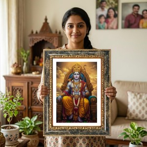 Rama Decorative Photo Frame With White Mount | Premium Wall & Tabletop Picture Frame | Home, Office & Temple Decoration | 10x14 Inch (Pack Of 1) (F32402) Rama Decorative Photo Frame With White Mount | Premium Wall & Tabletop Picture Frame | Home, Office & Temple Decoration | 10x14 Inch (Pack Of 1) (F32402)