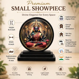 Car Dashboard Wooden Goddess Lakshmi Showpiece | 4 X 4.5 Inch Sublimation Printed Decorative Stand | 4 Mm MDF | Home Decor | Made in India (F33456) Car Dashboard Wooden Goddess Lakshmi Showpiece | 4 X 4.5 Inch Sublimation Printed Decorative Stand | 4 Mm MDF | Home Decor | Made in India (F33456)