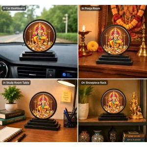Car Dashboard Wooden Goddess Lakshmi Showpiece | 4 X 4.5 Inch Sublimation Printed Decorative Stand | 4 Mm MDF | Home Decor | Made in India (F33389) Car Dashboard Wooden Goddess Lakshmi Showpiece | 4 X 4.5 Inch Sublimation Printed Decorative Stand | 4 Mm MDF | Home Decor | Made in India (F33389)