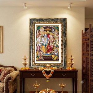 Ram Darbar Decorative Photo Frame With White Mount | Premium Wall & Tabletop Picture Frame | Home, Office & Temple Decoration | 8x12 Inch (Pack Of 1) (F33116) Ram Darbar Decorative Photo Frame With White Mount | Premium Wall & Tabletop Picture Frame | Home, Office & Temple Decoration | 8x12 Inch (Pack Of 1) (F33116)