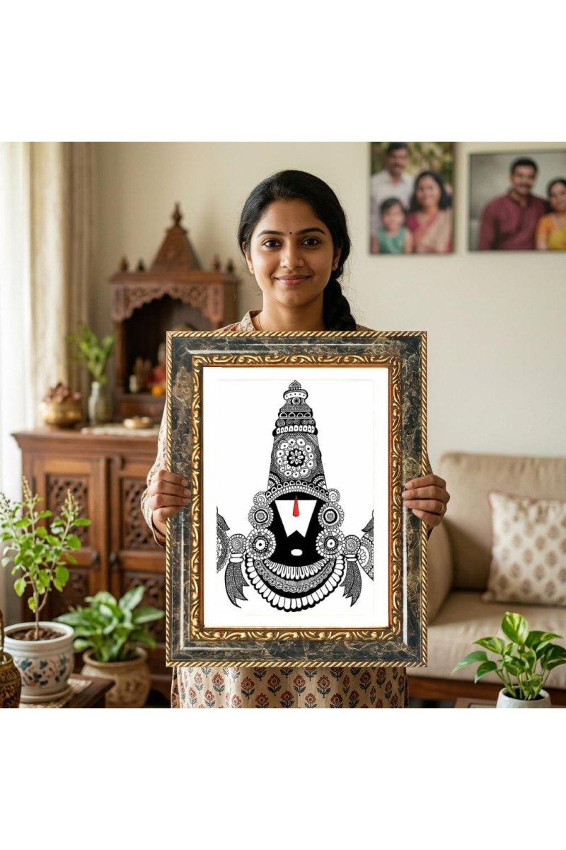 Shraddha Decorative Photo Frame With White Mount | Premium Wall & Tabletop Picture Frame | Home, Office & Temple Decoration | 10x14 Inch (Pack Of 1) (F33217)