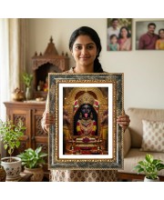 Mandal Art Decorative Photo Frame With White Mount | Premium Wall & Tabletop Picture Frame | Home, Office & Temple Decoration | 12x16 Inch (Pack Of 1) (F31575)