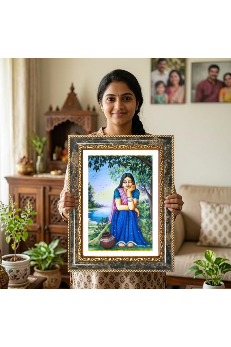 Radhaa Decorative Photo Frame With White Mount | Premium Wall & Tabletop Picture Frame | Home, Office & Temple Decoration | 8x12 Inch (Pack Of 1) (F32625)