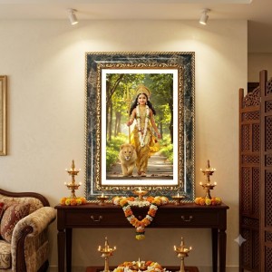 Swami Vivekananda Decorative Photo Frame With White Mount | Premium Wall & Tabletop Picture Frame | Home, Office & Temple Decoration | 12x16 Inch (Pack Of 1) (F31420)