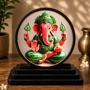 Car Dashboard Wooden Lord Ganeshaa Showpiece | 4 X 4.5 Inch Sublimation Printed Decorative Stand | 4 Mm MDF | Home Decor | Made in India (F33554) Car Dashboard Wooden Lord Ganeshaa Showpiece | 4 X 4.5 Inch Sublimation Printed Decorative Stand | 4 Mm MDF | Home Decor | Made in India (F33554)