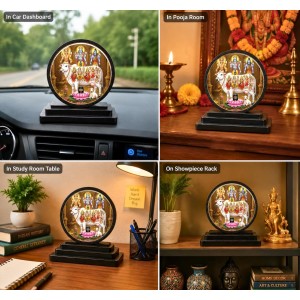 Car Dashboard Wooden Kamadhenu Cow Showpiece | 4 X 4.5 Inch Sublimation Printed Decorative Stand | 4 Mm MDF | Home Decor | Made in India (F33551) Car Dashboard Wooden Kamadhenu Cow Showpiece | 4 X 4.5 Inch Sublimation Printed Decorative Stand | 4 Mm MDF | Home Decor | Made in India (F33551)