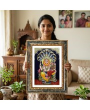 Narasimha Decorative Photo Frame With White Mount | Premium Wall & Tabletop Picture Frame | Home, Office & Temple Decoration | 10x14 Inch (Pack Of 1) (F32989)