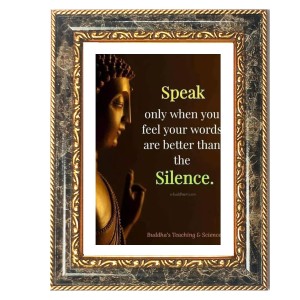 Buddha Decorative Photo Frame With White Mount | Premium Wall & Tabletop Picture Frame | Home, Office & Temple Decoration | 10x14 Inch (Pack Of 1) (F31590)