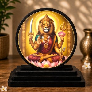 Car Dashboard Wooden Pratyangira Goddess Showpiece | 4 X 4.5 Inch Sublimation Printed Decorative Stand | 4 Mm MDF | Home Decor | Made in India (F33292) Car Dashboard Wooden Pratyangira Goddess Showpiece | 4 X 4.5 Inch Sublimation Printed Decorative Stand | 4 Mm MDF | Home Decor | Made in India (F33292)